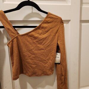 Tan Dale Mustard One Sleeved Top